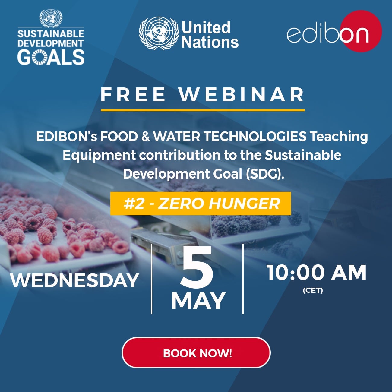 inar Edibon’s Food and Water Technologies. Teaching Equipment contribution to the SDG 2 Zero