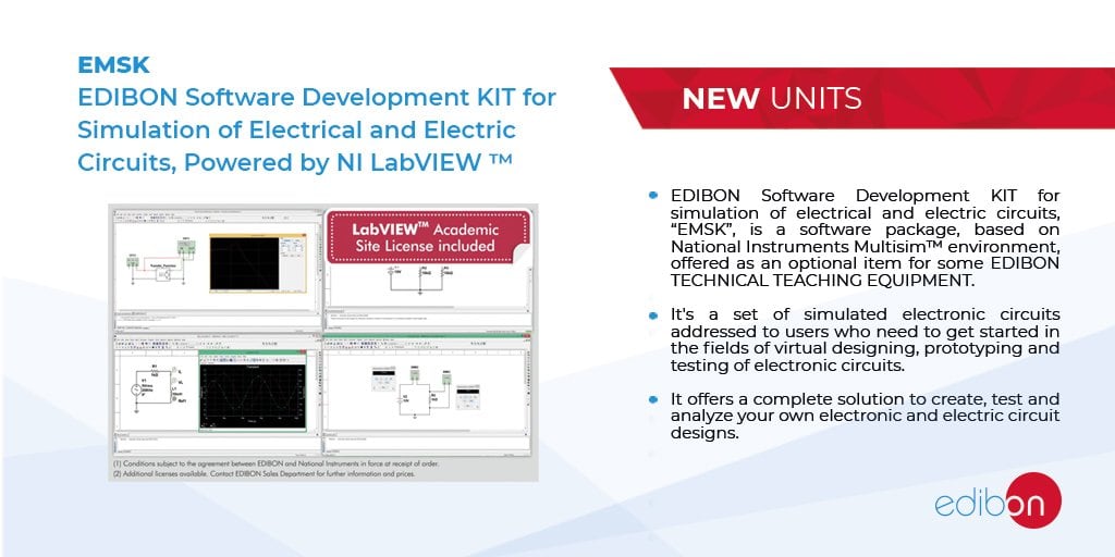 EMSK. EDIBON Development KIT for Circuits Simulation, Powered by NI LabVIEW™