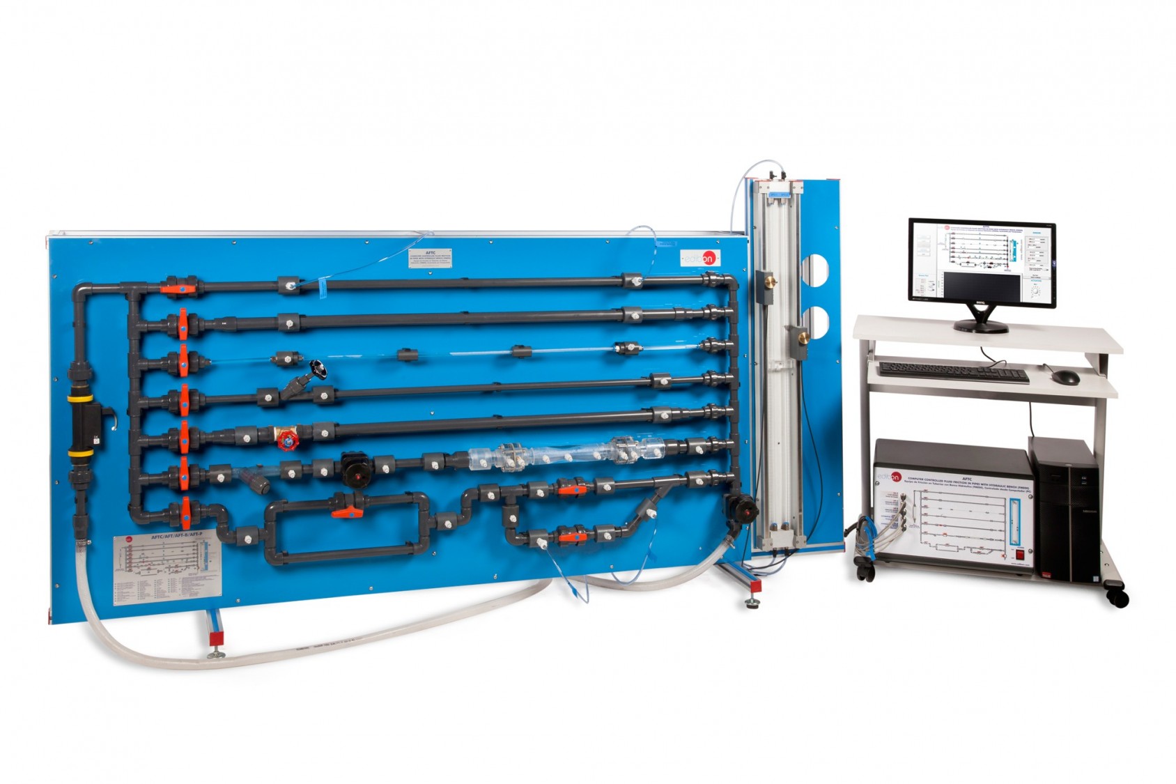 Computer Controlled Fluid Friction in Pipes, with Hydraulics Bench
