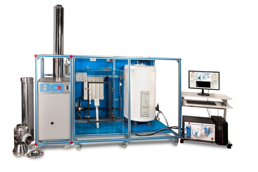 COMPUTER CONTROLLED HOT WATER PRODUCTION AND HEATING TEACHING UNIT - EACC