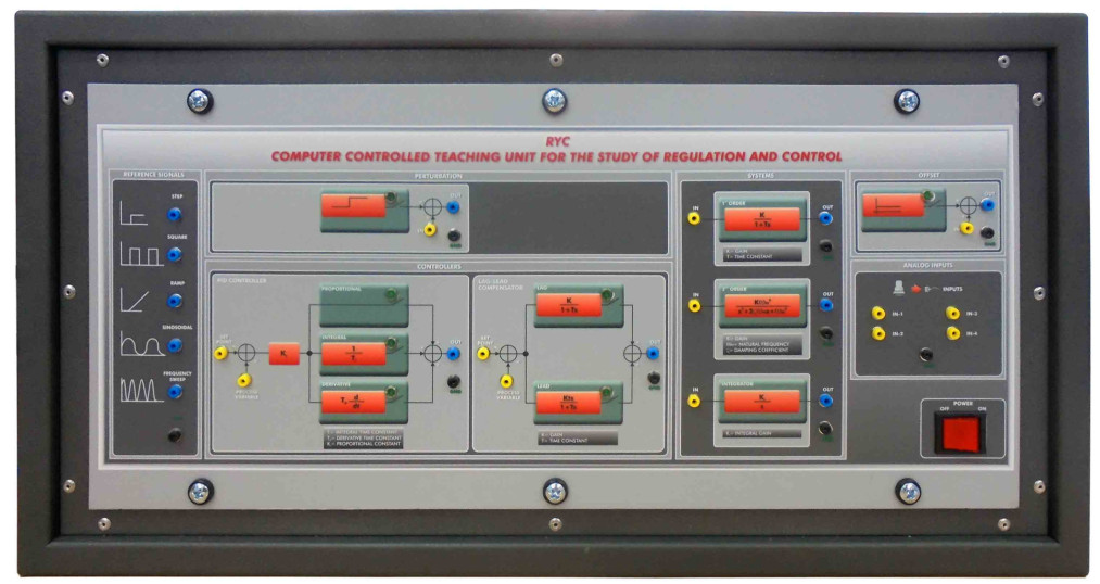 COMPUTER CONTROLLED TEACHING UNIT FOR THE STUDY OF REGULATION AND CONTROL - RYC