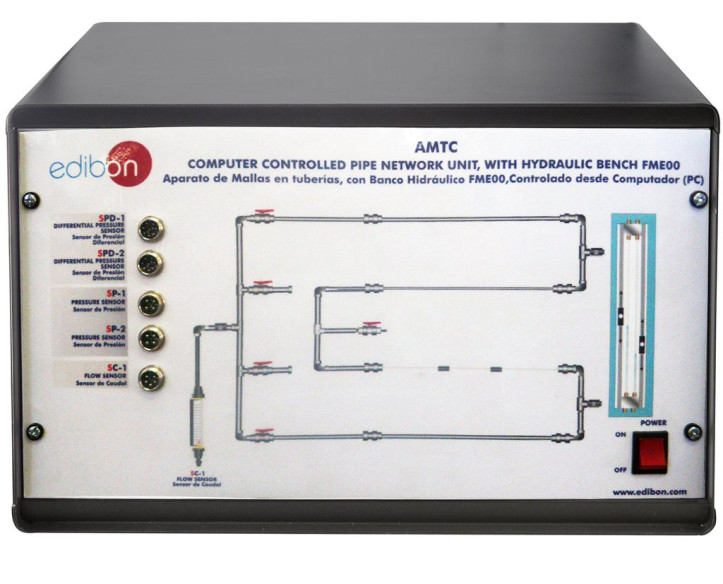 COMPUTER CONTROLLED PIPE NETWORK UNIT, WITH HYDRAULICS BENCH (FME00) - AMTC