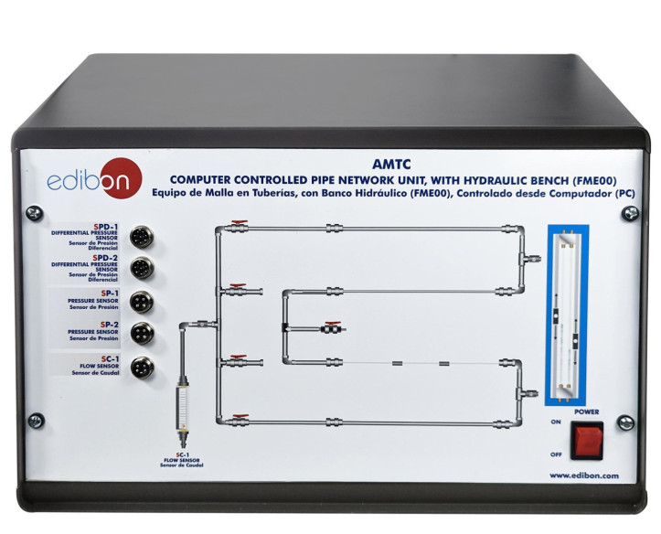 COMPUTER CONTROLLED PIPE NETWORK UNIT, WITH HYDRAULICS BENCH (FME00) - AMTC