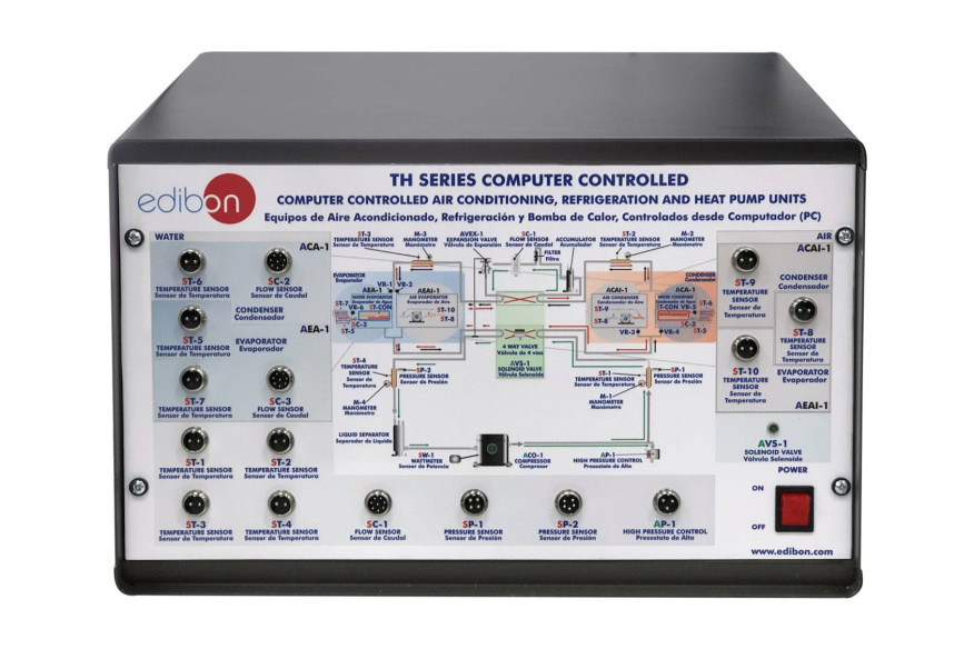 COMPUTER CONTROLLED RERVERSIBLE HEAT PUMP + AIR CONDITIONING + REFRIGERATION WITH 2 CONDENSERS AND 2 EVAPORATORS (WATER/AIR) - T COMPUTER CONTROLLED RERVERSIBLE HEAT PUMP + AIR CONDITIONING + REFRIGERATION WITH 2 CONDENSERS AND 2 EVAPORATORS (WATER/AIR) - T