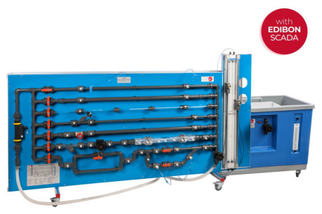 COMPUTER CONTROLLED FLUID FRICTION IN PIPES, WITH HYDRAULICS BENCH (FME00) - AFTC