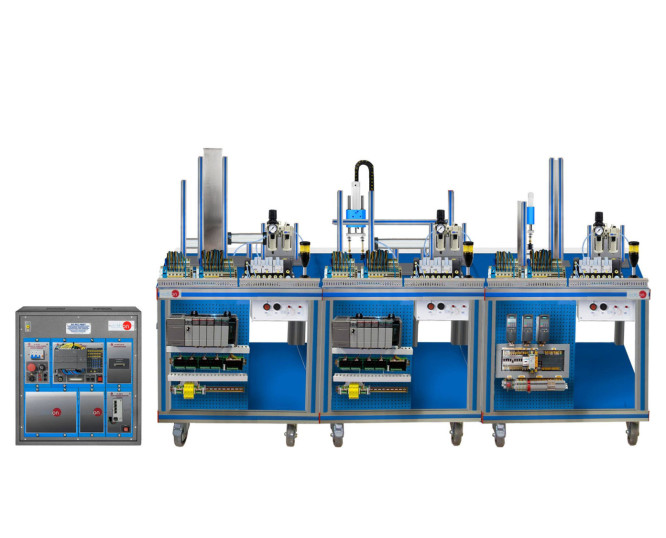 FLEXIBLE MANUFACTURING SYSTEM FOR FEEDING, IDENTIFICATION, CLASSIFICATION, AND TRANSPORT - AE-PLC-FMS7