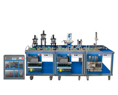 FLEXIBLE MANUFACTURING SYSTEM FOR INDUSTRIAL PROCESS CONTROL, FILLING, SEALING, AND STORAGE - AE-PLC-FMS14