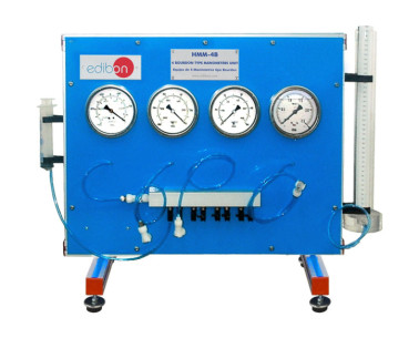 4 BOURDON TYPE MANOMETERS UNIT - HMM-4B