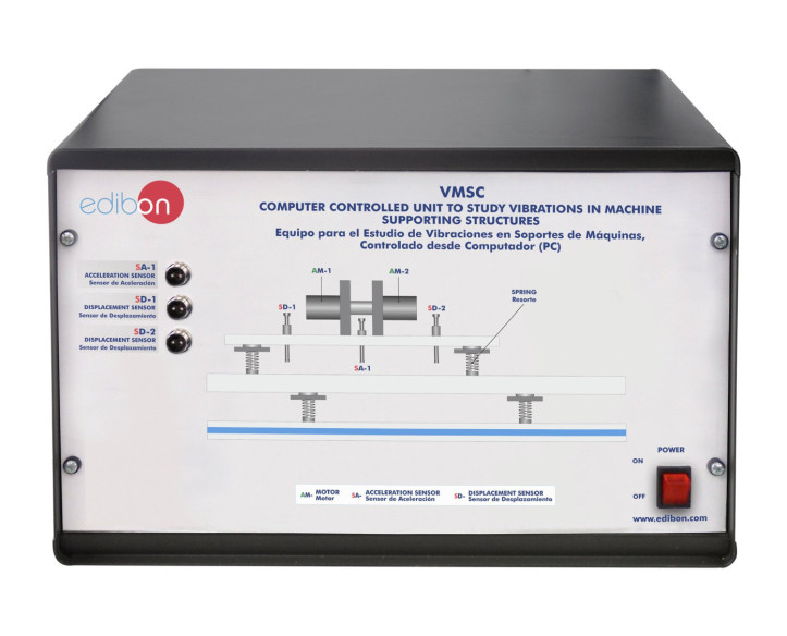 COMPUTER CONTROLLED UNIT TO STUDY VIBRATIONS IN MACHINE SUPPORTING STRUCTURES - VMSC