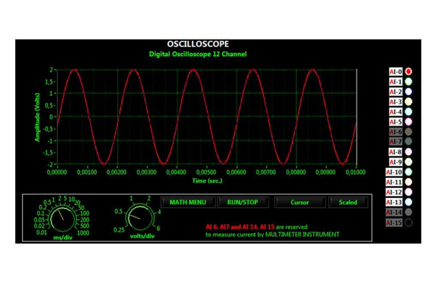 EDIBON DATA ACQUISITION SYSTEM AND VIRTUAL INSTRUMENTATION (SPEED: 250,000 SAMPLES/S) - EDAS/VIS-0.25