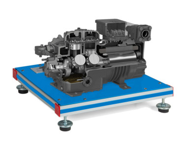 UNIT TO STUDY A SEMI-HERMETIC REFRIGERANT COMPRESSOR CUTAWAY MODEL - SCCM