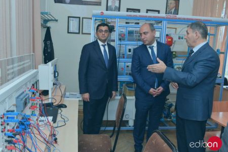 Visit of the Education Minister, Emin Amrullayev, to our installation at Sumgait State University (SDU) in Azerbaijan